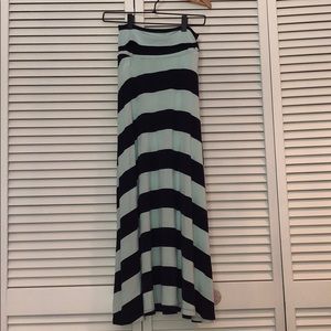 Gap mint & navy maxi skirt